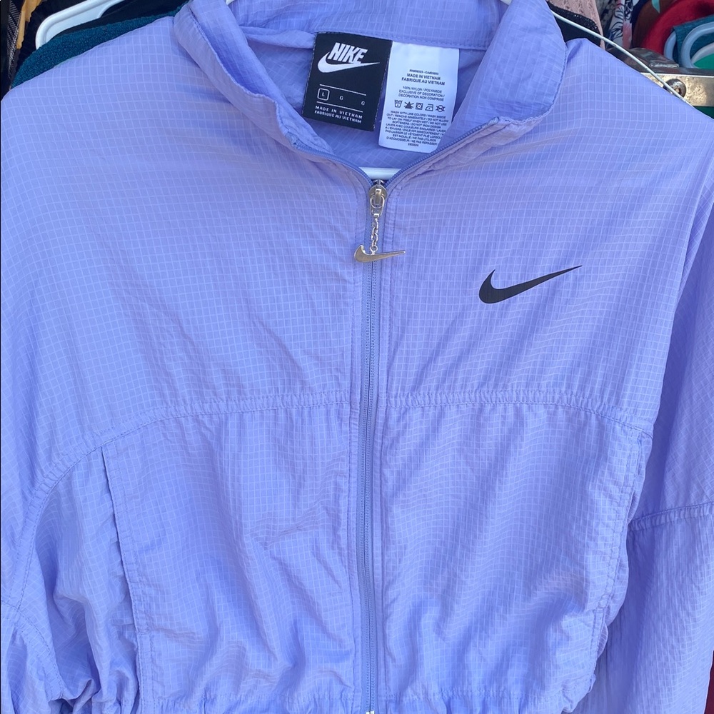 Nike Lavender Cropped Windbreaker Jacket